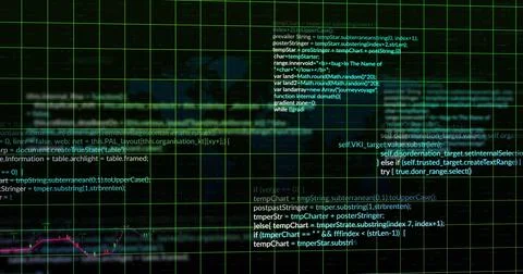 Image of financial data processing over grid Stockfoto's