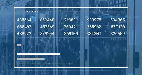 Image of financial data processing over computer severs 写真素材