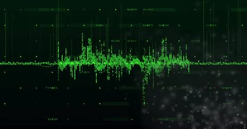 Image of financial data processing over dark background 스톡 사진