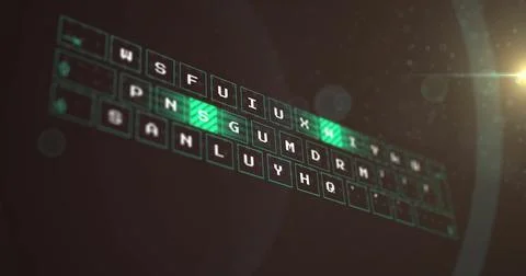 Image of financial data processing over dark background 写真素材