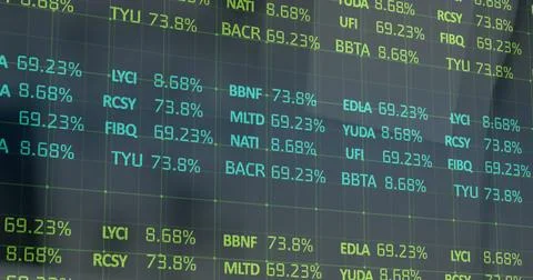 Image of financial data processing Foto stock