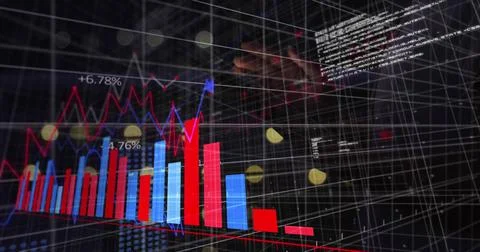 Image of financial data processing Foto stock