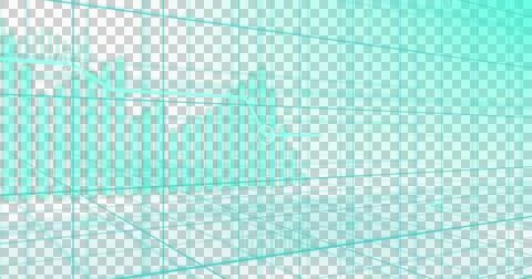 Image of financial data processing on transparent background Illustrazione stock