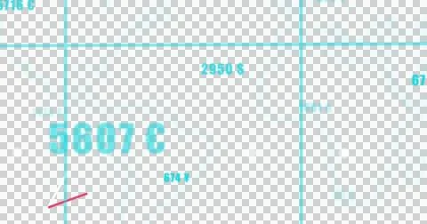 Image of financial data processing on transparent background Stock Illustration