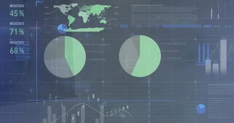 Image of financial data processing on white background 库存照片