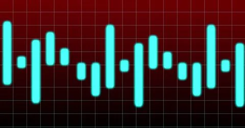 Image of financial graph over red and black background Ilustração Stock