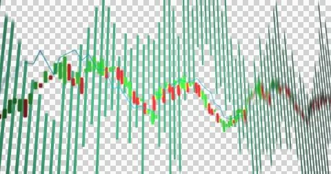 Image of financial graph statistics processing over grey background Ilustração Stock
