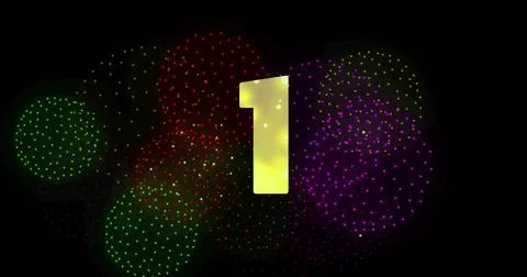 Image of fireworks exploding on black background Stock Illustration