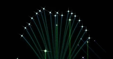 Image of fireworks exploding over black background 스톡 일러스트