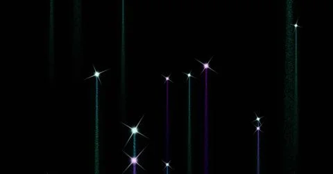 Image of fireworks exploding over black background イラスト素材