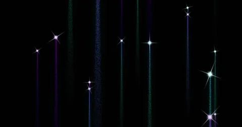 Image of fireworks exploding over black background Stock Illustration