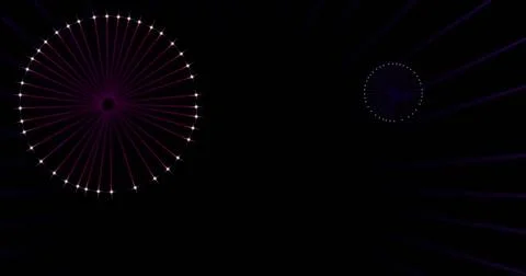 Image of fireworks exploding over black background イラスト素材