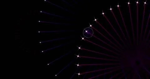 Image of fireworks exploding over black background Stock Illustration