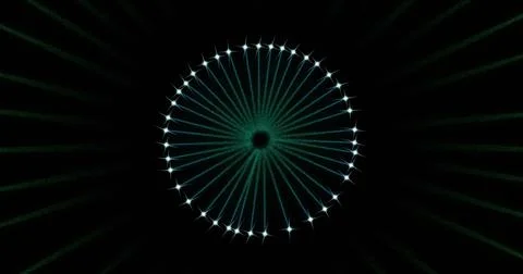 Image of fireworks exploding over black background Stock Illustration