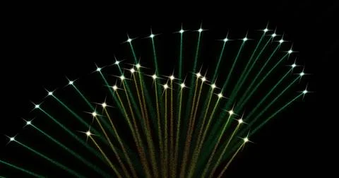 Image of fireworks exploding over black background 스톡 일러스트