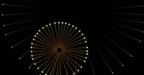 Image of fireworks exploding over black background Illustrazione stock