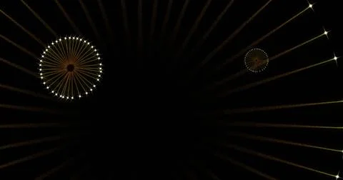 Image of fireworks exploding over black background 스톡 일러스트