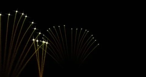 Image of fireworks exploding over black background 스톡 일러스트