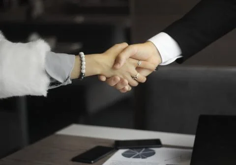 Image of a firm handshake Stock Photos