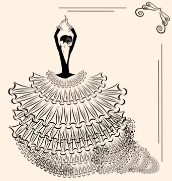 Image of flamenco dancer Stock Illustration