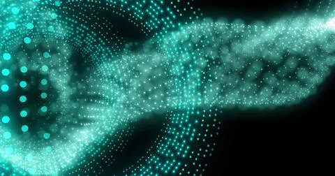 Image of flashing green lights pattern on black background 스톡 일러스트