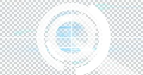 Image of flashing loading circle with light beam and data processing, on black Illustrazione stock