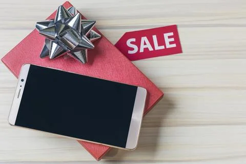 Image flat lay concept cyber Monday sale background. Stock Photos