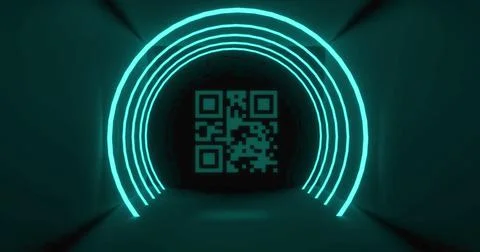 Image of flickering white QR code イラスト素材