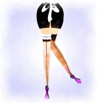 Image of flirtations step Stock Illustration