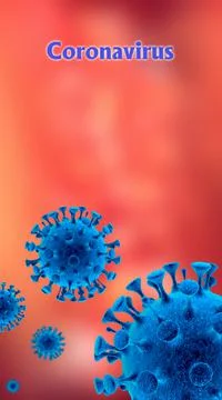 Image of flu COVID-19 virus cell. Coronavirus Covid 19 outbreak influenza bac Stock Illustration