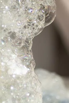 Image of foam bubbles on gray background Stock Photos