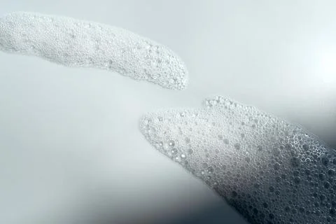 Image of foam bubbles on a light background Stock Photos