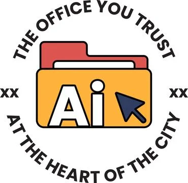 The image is of a folder with a red and orange lid Stock Illustration