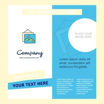 Image frame  Company Brochure Template. Vector Busienss Template 스톡 일러스트