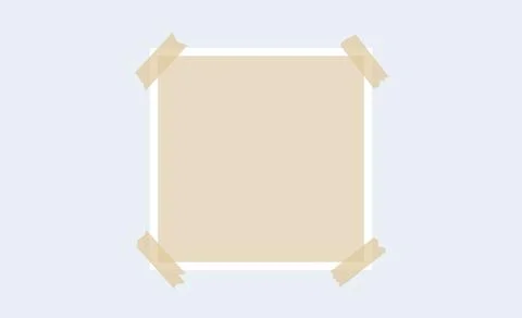 Image frame glued on adhesive tape. Photo template for mockup, poster design Stock Illustration