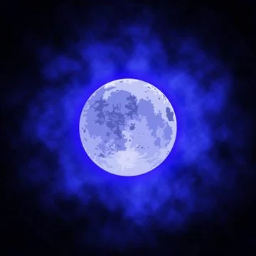 Image of the full moon Stock Illustration