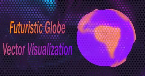 Image of a futuristic globe. Vector illustration of the earth. Consisting o.. イラスト素材