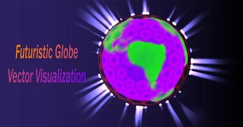 Image of a futuristic globe. Vector illustration of the earth. Consisting of イラスト素材