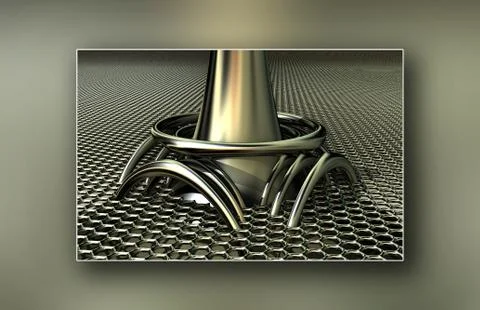 Image gallery with 3D fractal render elements 스톡 일러스트