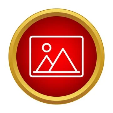 Image gallery content icon for user interface Stock Illustration