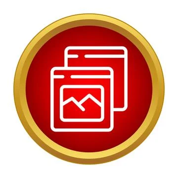 Image gallery icon displaying application windows Stock Illustration