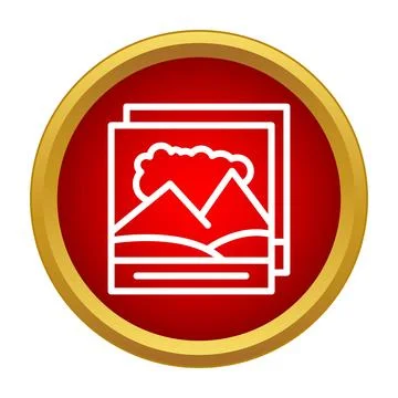 Image gallery icon displaying multiple pictures vector 스톡 일러스트