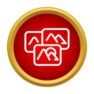 Image gallery icon displaying multiple picture frames Stock Illustration