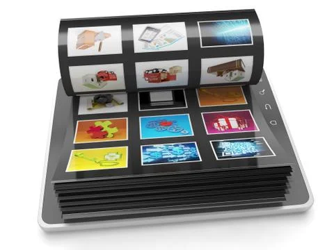 Image gallery of the tablet pc. tablet pc sheets with images Stock Illustration