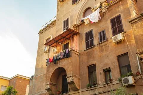 Image of Garbatella in Rome. to mark the centenary of his birth Stock Photos