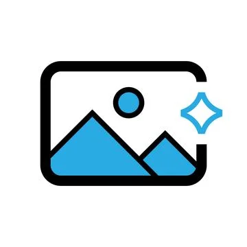Image generation Filled outline Icon Stock Illustration