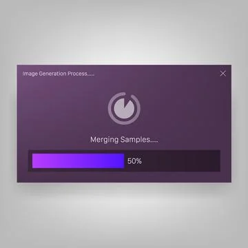 Image generation process UI with loading progress interface 스톡 일러스트