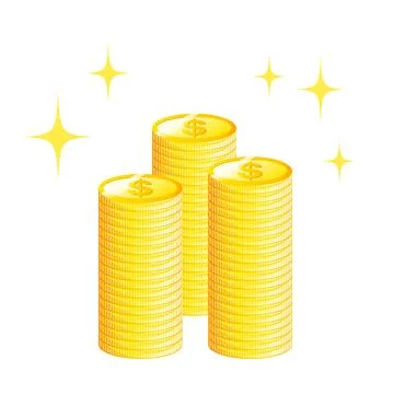Image of getting a lot of American dollars Stock Illustration