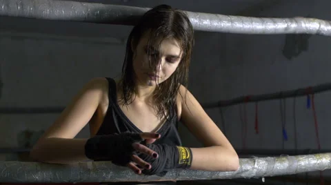 The image of the girl warrior Stock Footage 61864129