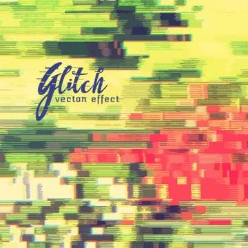 Image glitch or data error vector background Stock Illustration